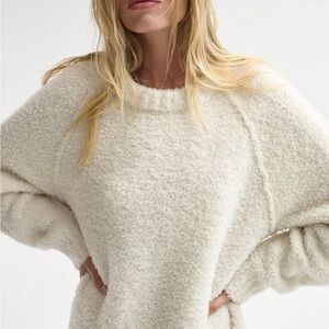 Free People Soft Cream Crew Neck Sweater